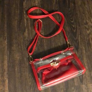 Red/Clear Gameday purse